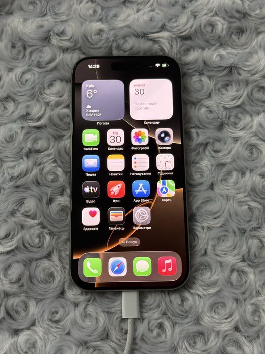 iPhone 16 Pro 128GB Natural Titanium (100% АКБ 27 циклів, байпас)