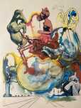 Salvador Dali Heroic 1973 Oryginalna sygnowana Litografia Certyfikat