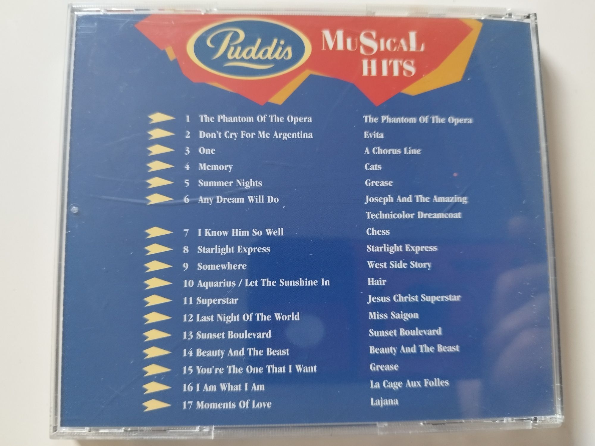 Puddis Musical Hits /Grease, Evita, Cats, Hair, West Side Story, Chess