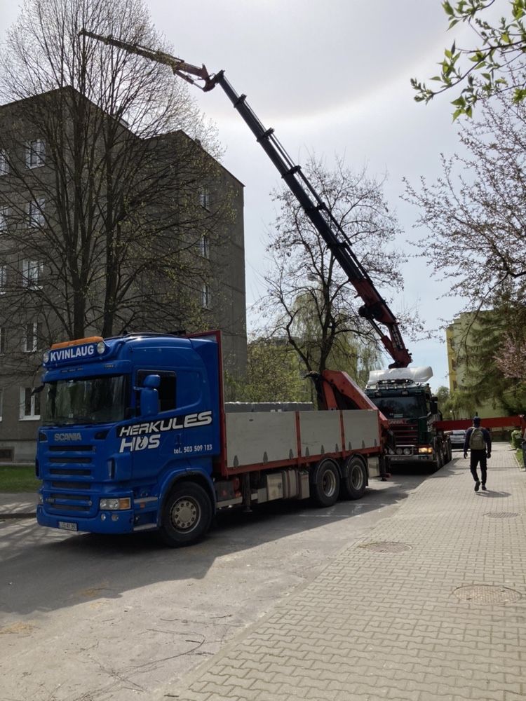 Usługa transportowa, dźwig, HDS, żuraw, transport kontenery