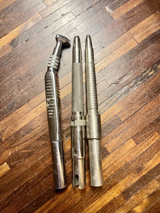 Stare narzędzia stomatologiczne 3x końcówki pneumatyczne Atomic