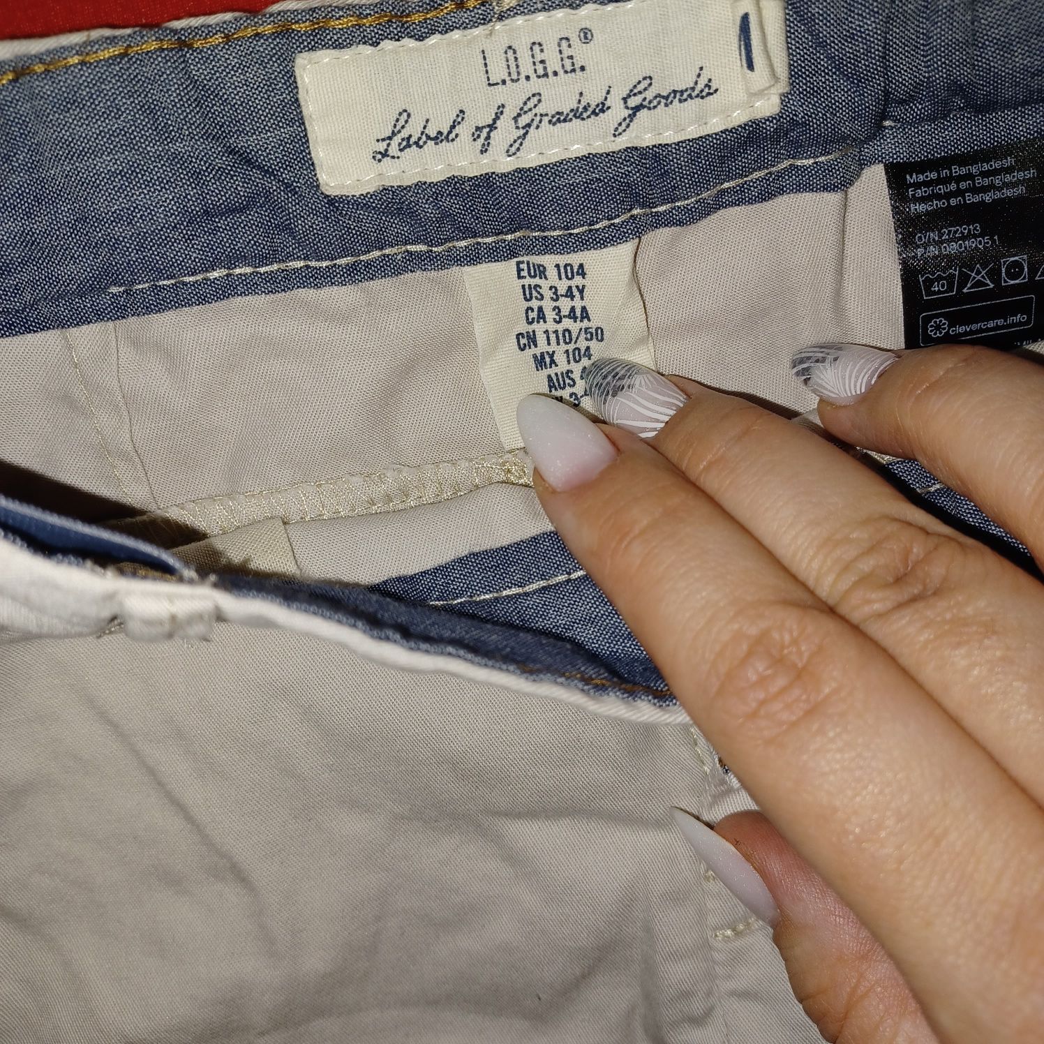 Chinosy 2 pary spodenek h&m 104
