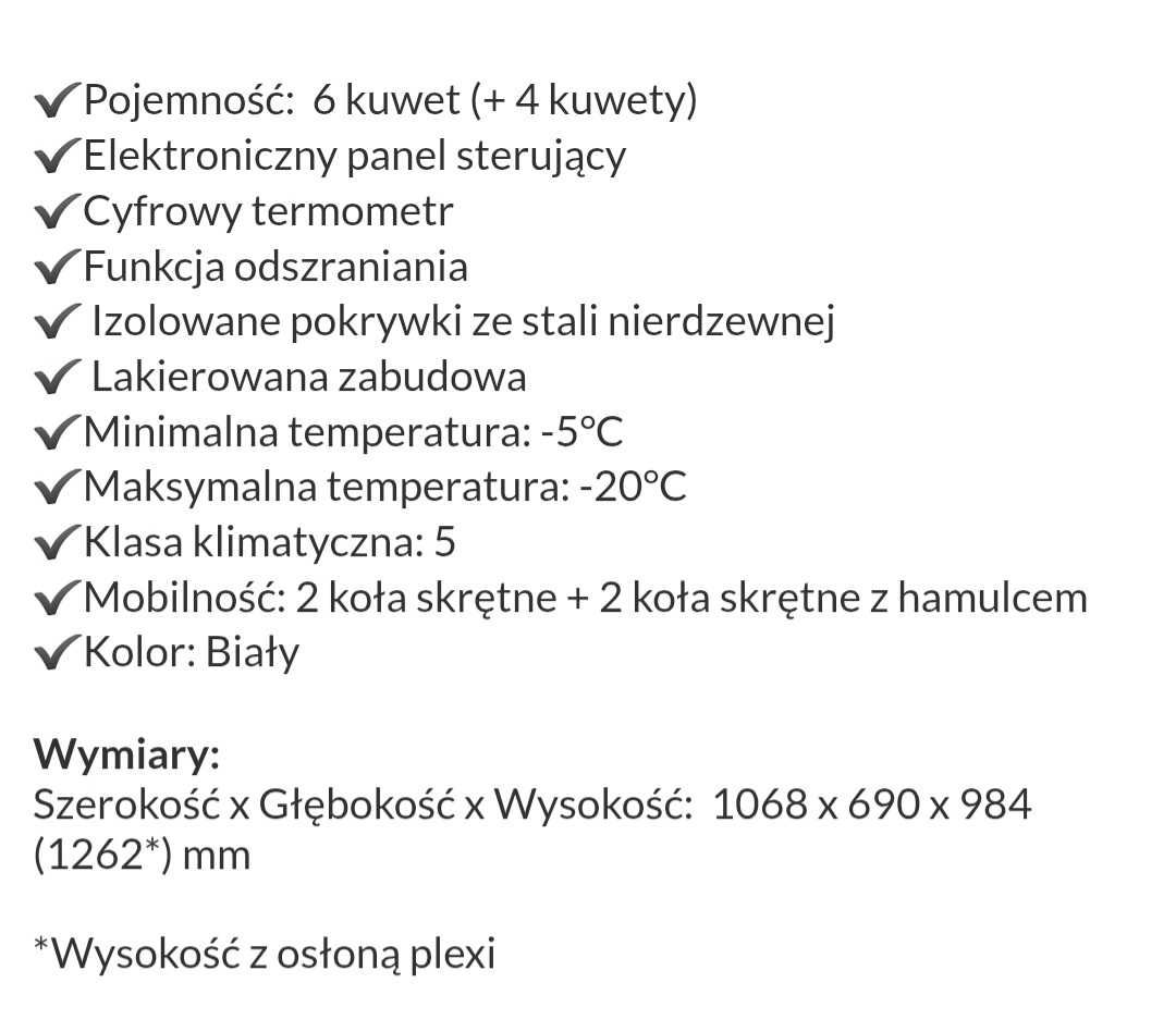 Konserwator do lodów Via Veneto 6C