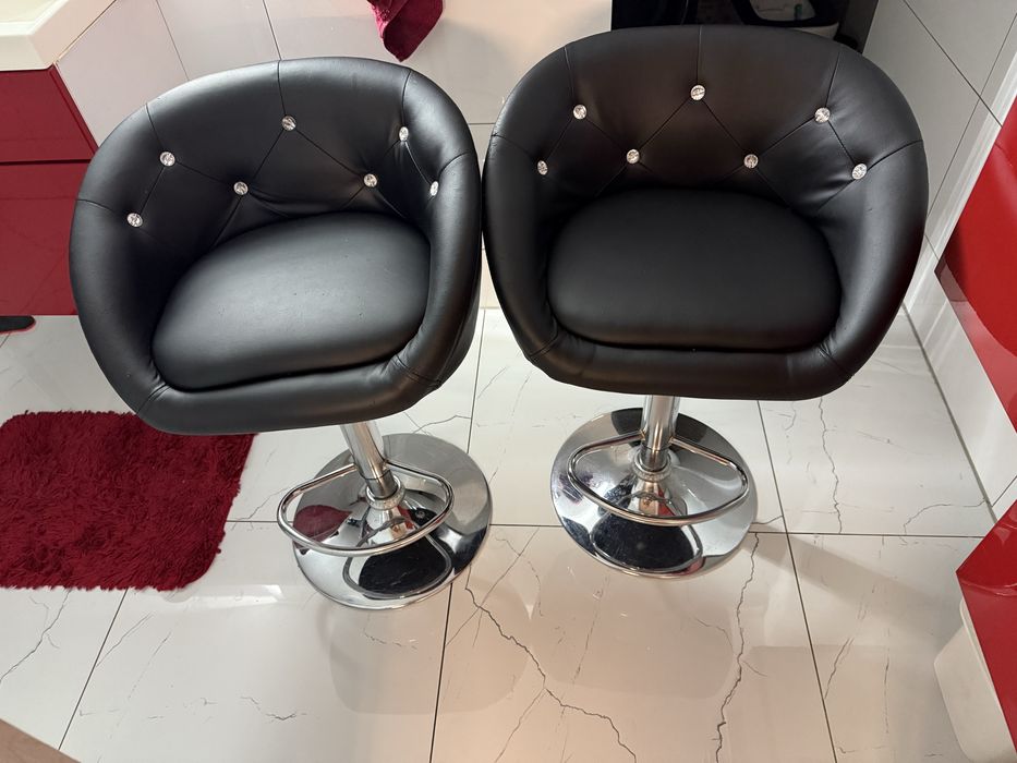 Hokery 2szt ekoskóra krysztalki