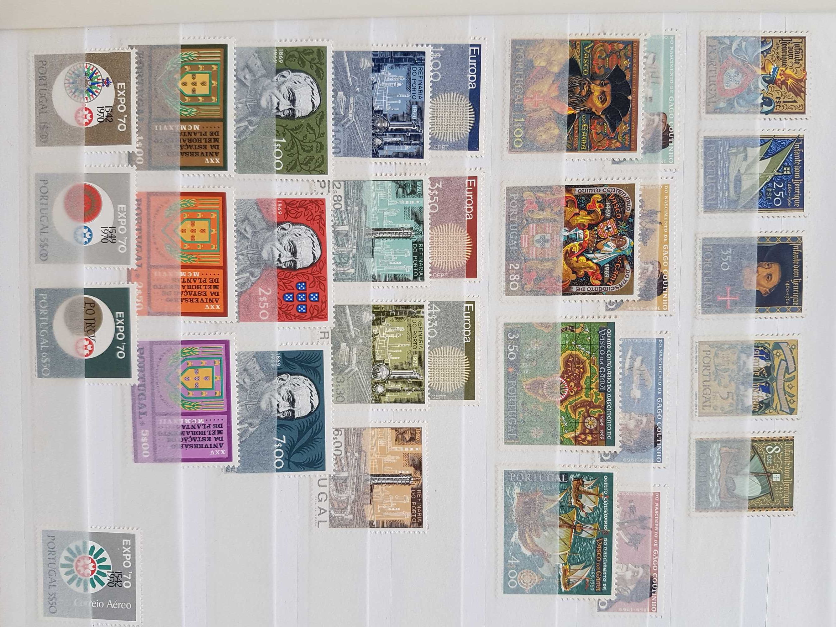 Colecções de Selos novos 1969/70 + 315 Moedas 5$00 cupro-níquel