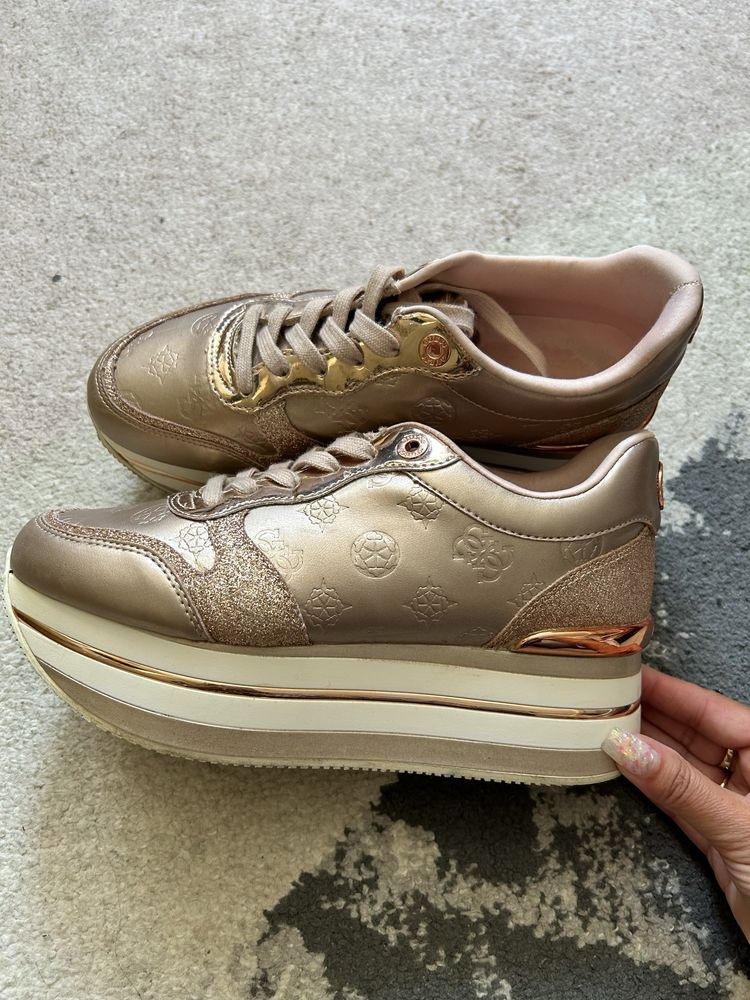 Sneakersy guess różowozlote