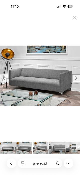 Sofa kanapa modna szara oddam