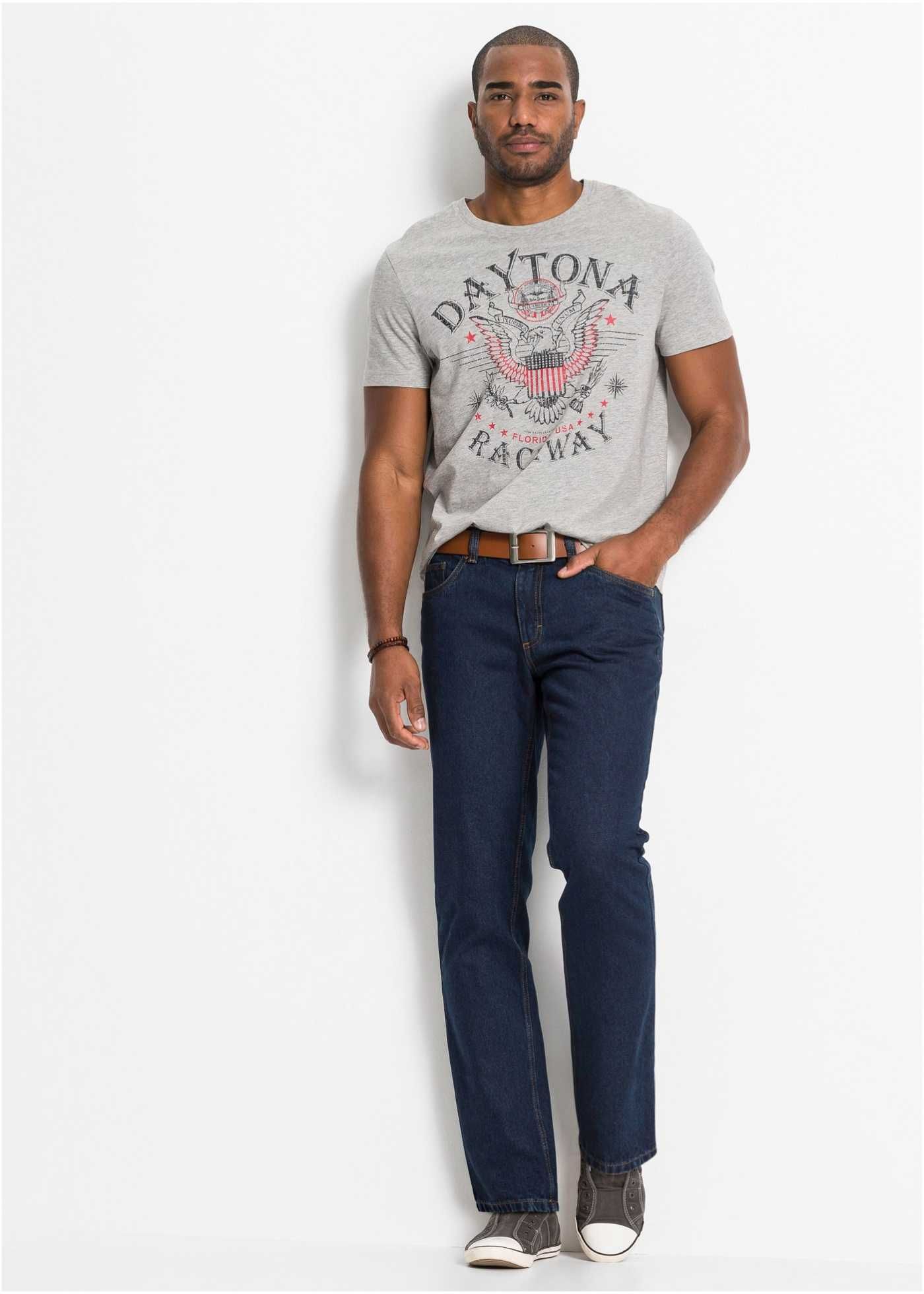 Spodnie męskie jeans Bawełna marki J Baner Rozmiar 52