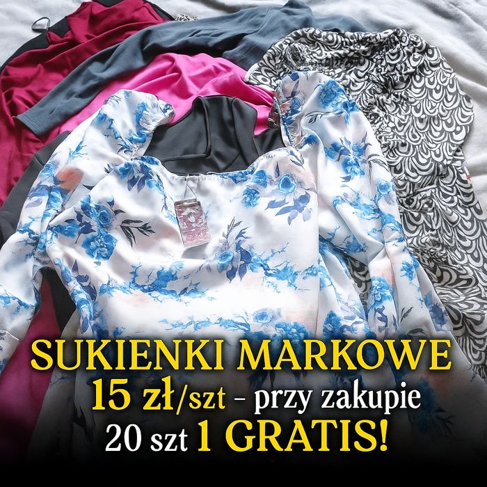 Sukienki markowe 15 zł – hurt / butik / odsprzedaż