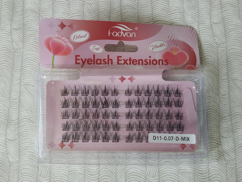 2 набори штучних вій у пучках для нарощування