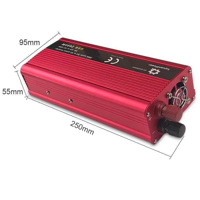 (NOVO) • Inversor 2000W • 12V - 220V • DC/AC • USB 5V