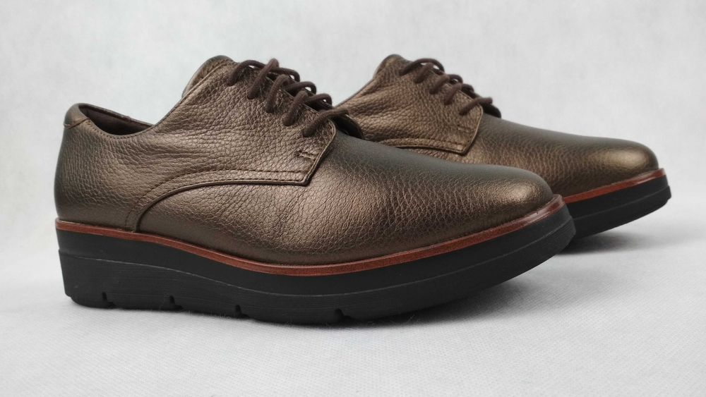 Clarks Shaylin Lace Półbuty Oksfordki Buty Codzienne Skórzane Roz. 38