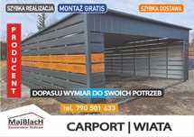 CARPORT | ZADASZENIE na pojazd | ALTANA - Garaż Blaszany - Maj-Blach