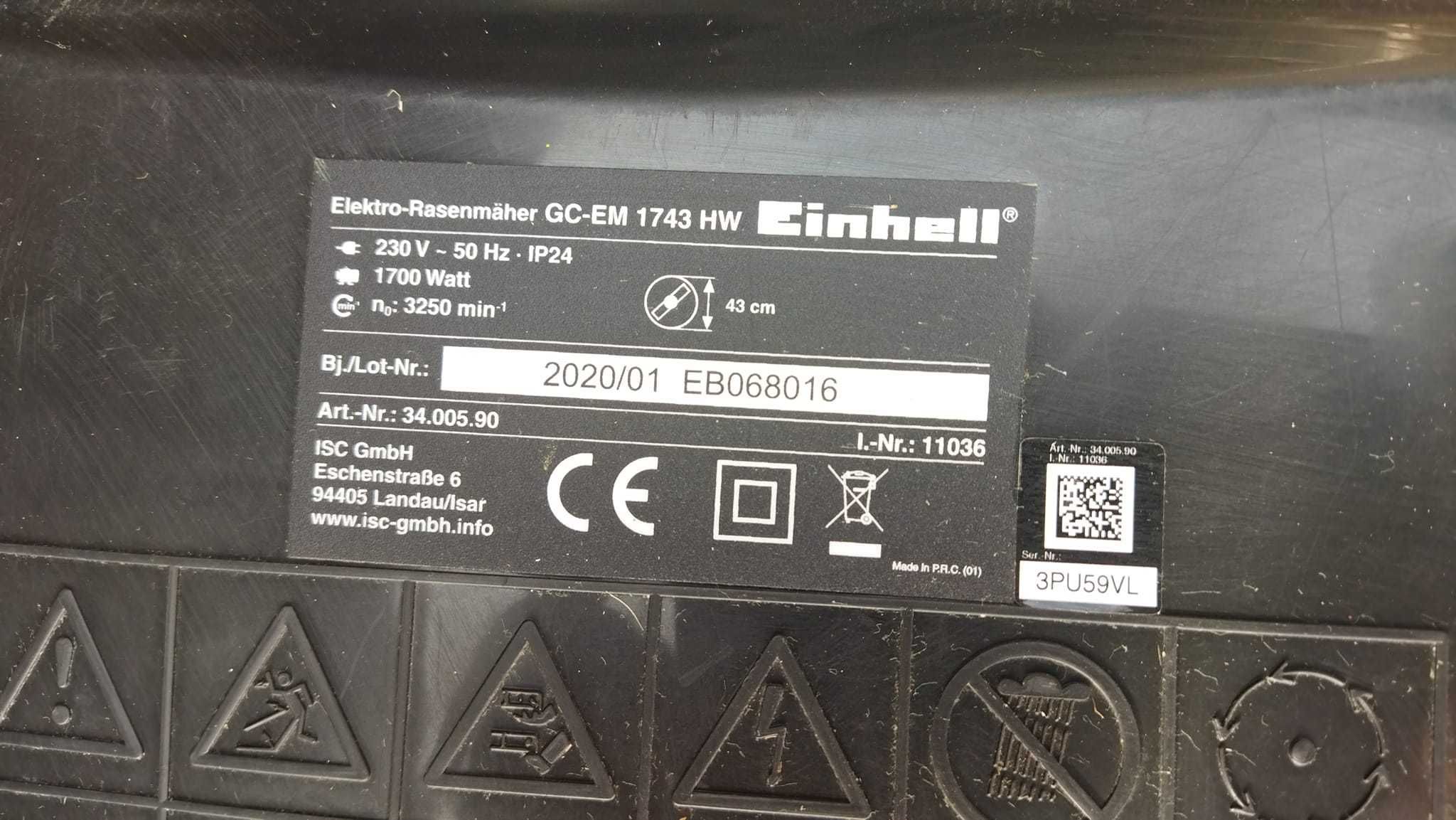 Einhell CG-EM 1743 HW Kosiarka Elektryczna Sieciowa 230V 1700W