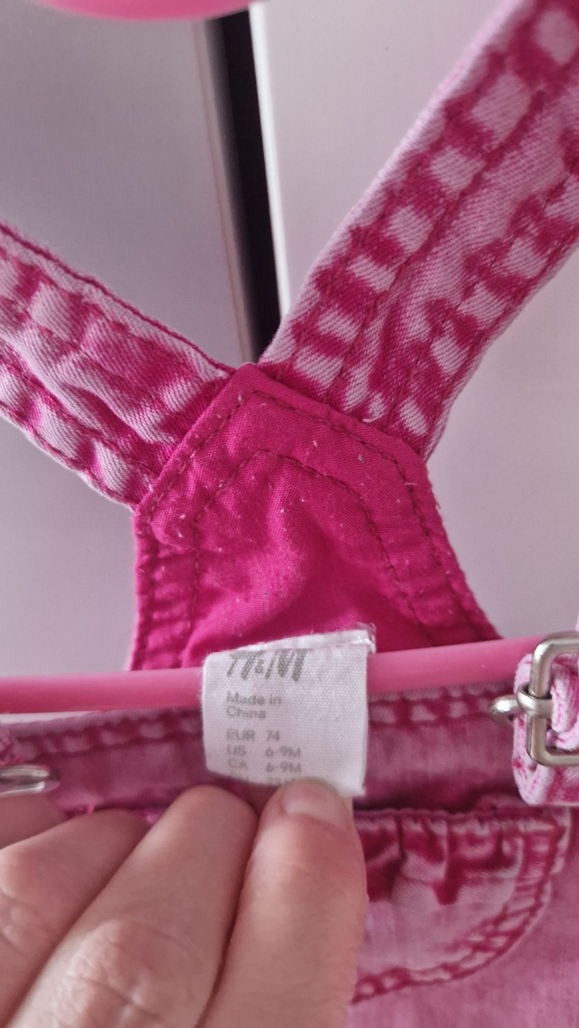 Spódnica jeansowa na szelkach ogrodniczka H&M na 74 cm 6-9 miesięcy