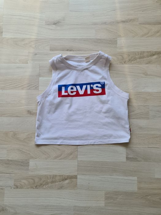 Crop top krotka koszulka LEVIS oryginalna biała rozmiar 34 XS