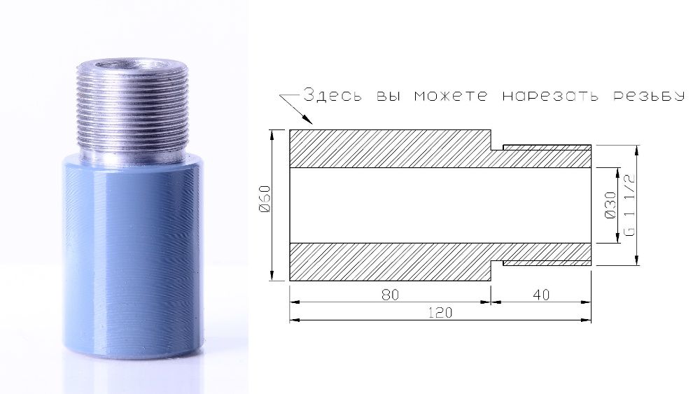 Бур для скважин лопастной Долото буровое Пикобур