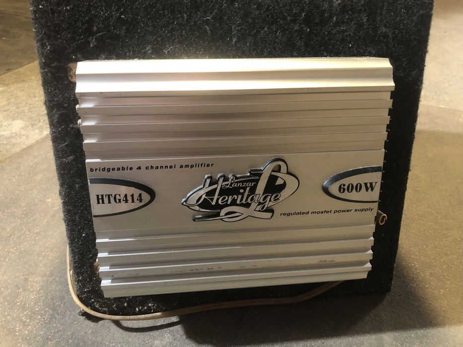 Автомобильный сабвуфер Heartz es300 700 watt + усилитель Lanzar