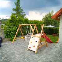 Drewniany plac zabaw MIKI Zjeżdżalnia Ścianka PRODUCENT
