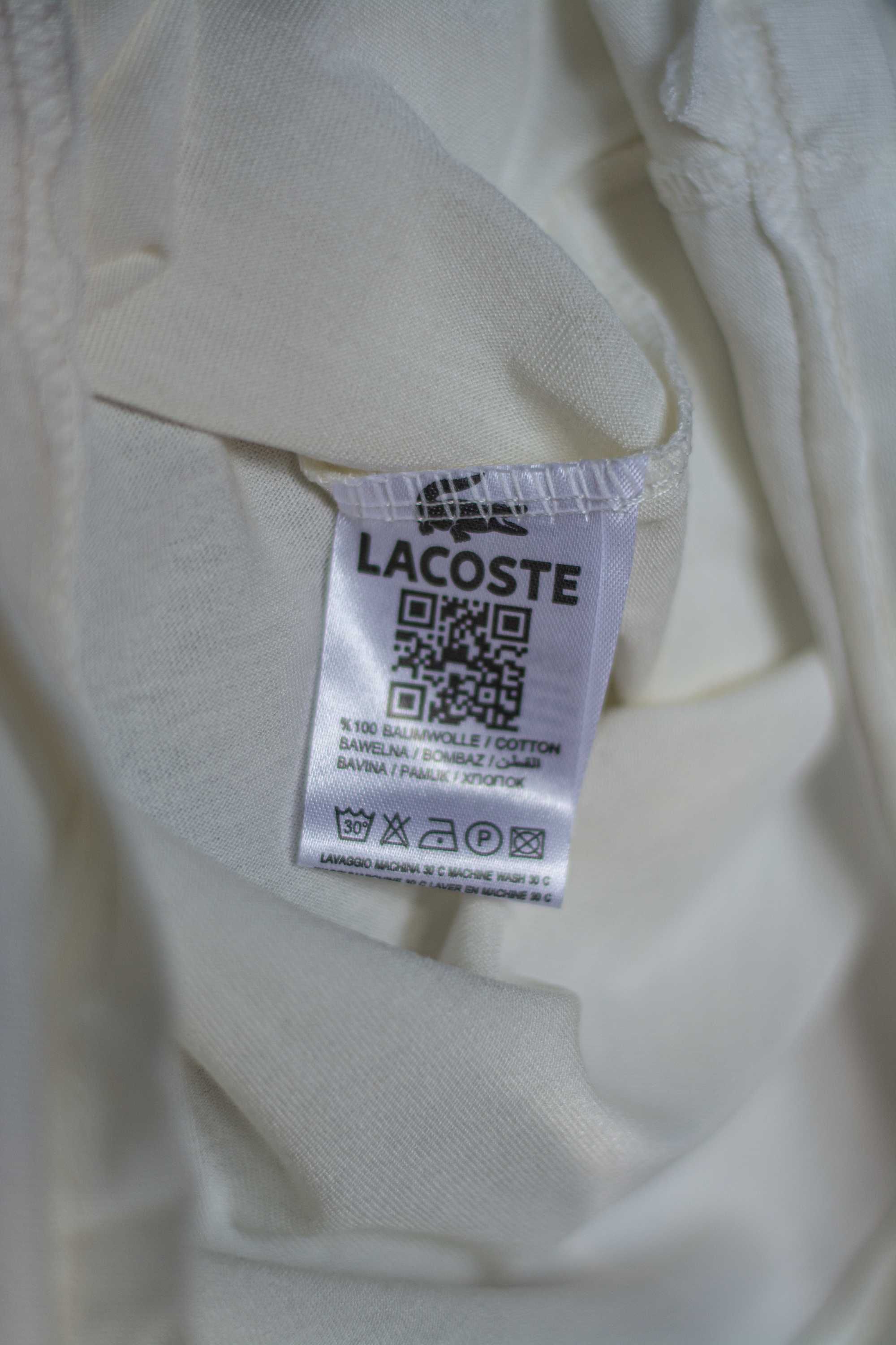 Біла футболка Lacoste. Розміри M, L