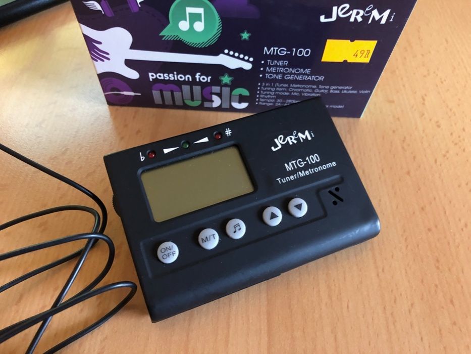 Tuner / metronom / generator tonów MTG-100 Jeremi, tuner na gryf JOYO