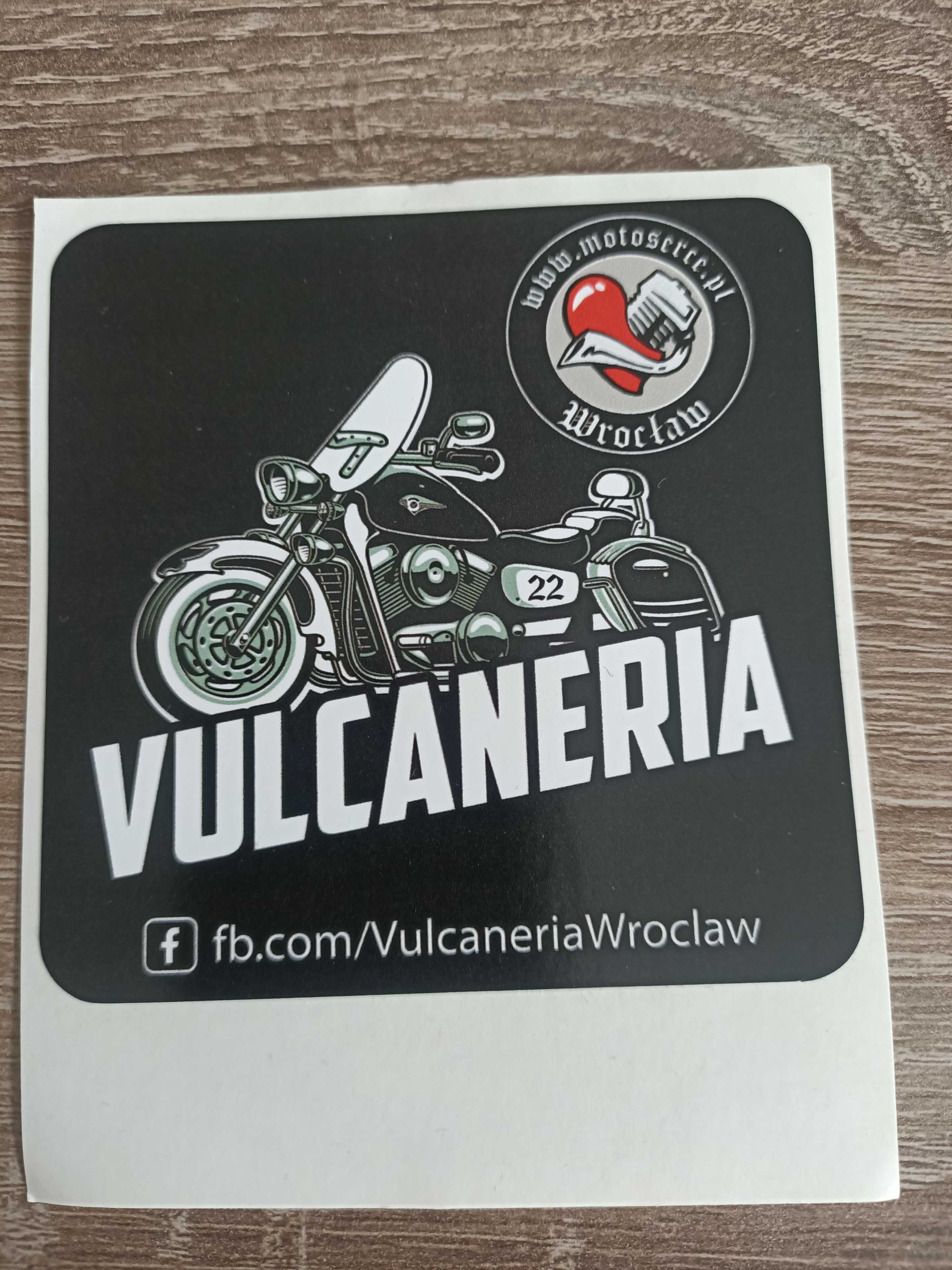 Naklejka vulcaneria motoserce wroclaw