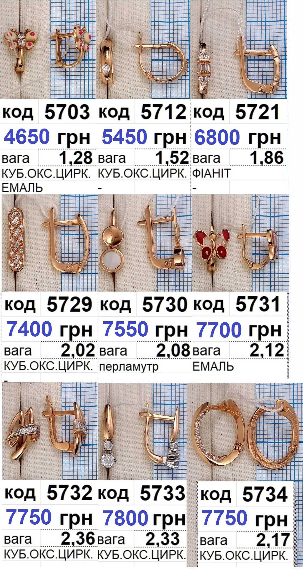 Золоті сережки , пірсинг, сережки-кільця Конго, нові. Розпродаж ФОП