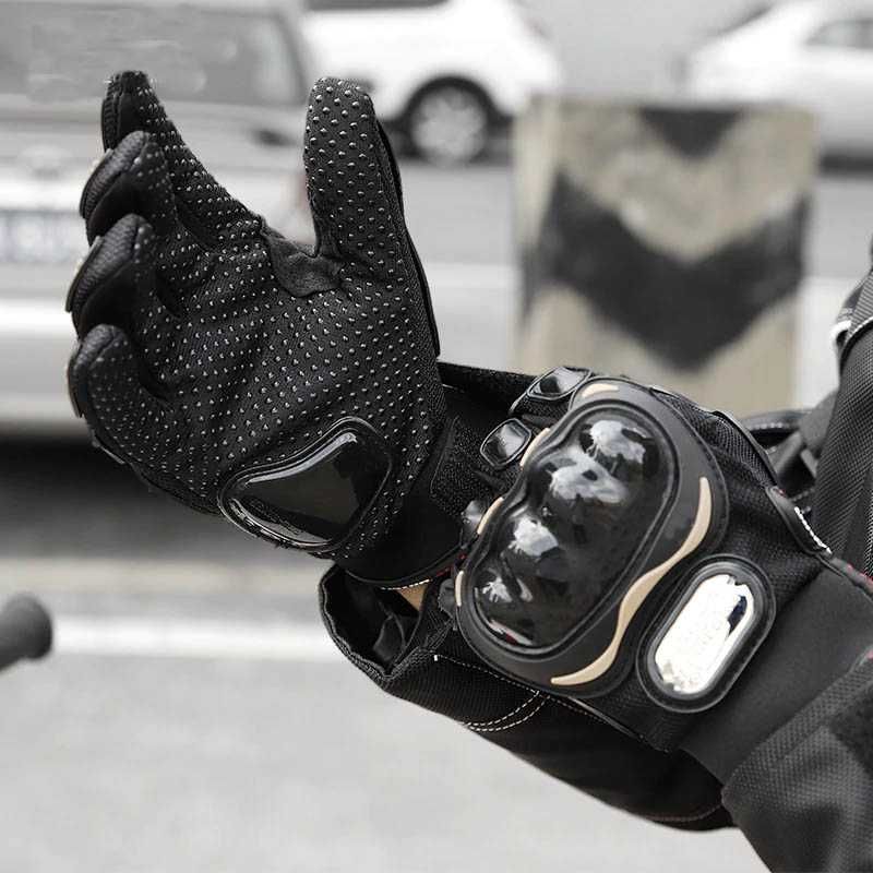 Rękawice motocyklowe rowerowe  rękawiczki OCHRONNE rozm L CZERWONE