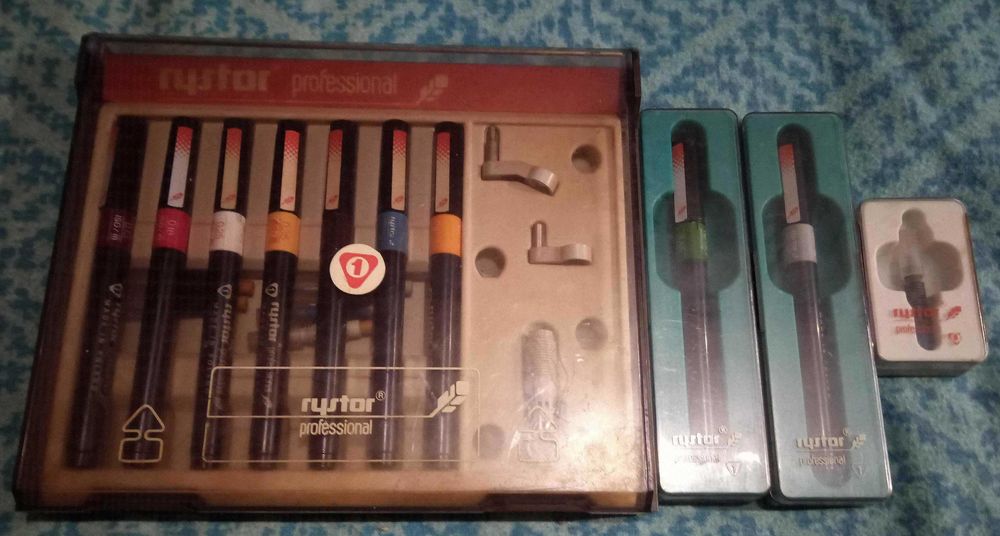 Rapidografy Rystor Komplet 7 + 2 szt.