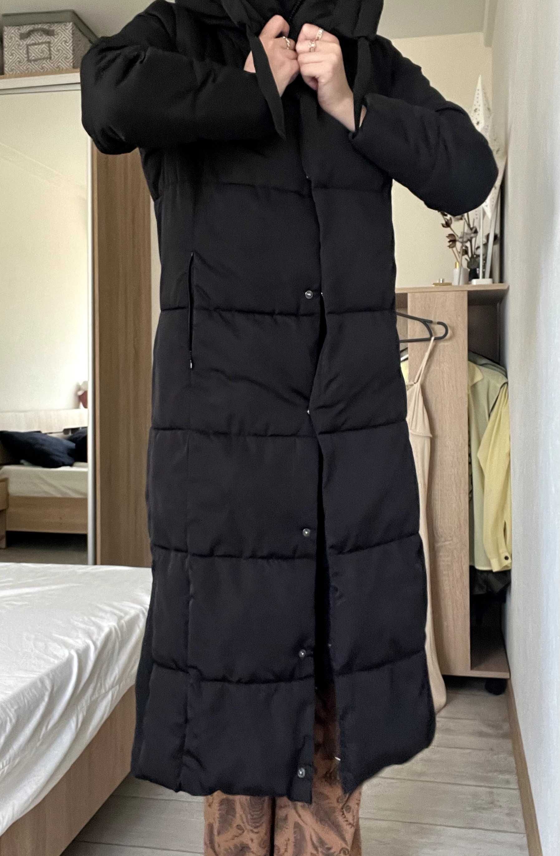 Пуховик чорний, Reserved, 34/6/XS-S розмір