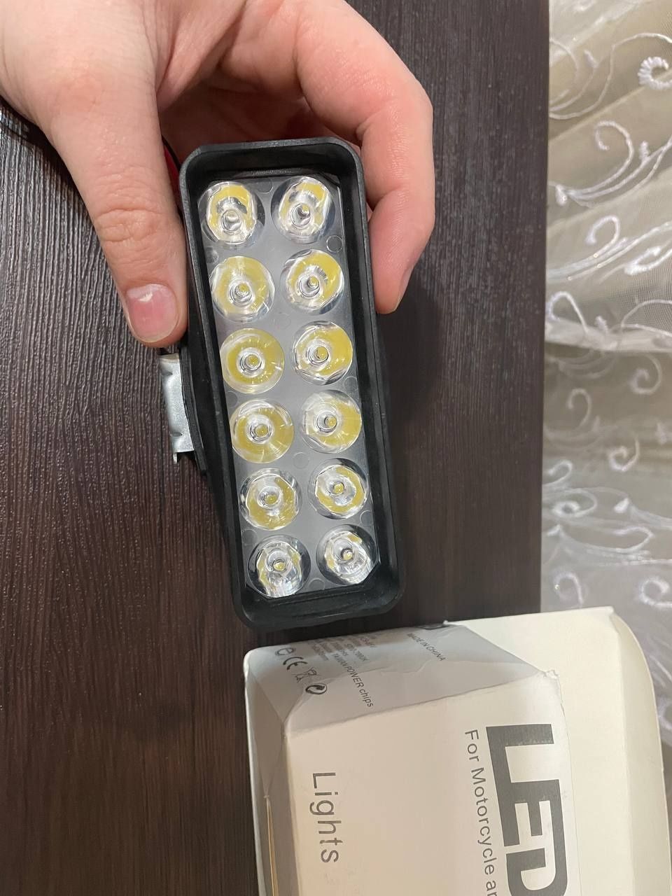 Светодиодная  мощная яркая лед Led фара 12 Led, 16 Led