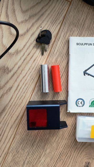 Laser Sculpfun S30 Ultra, pompa, akcesoria, sklejka, extension kit