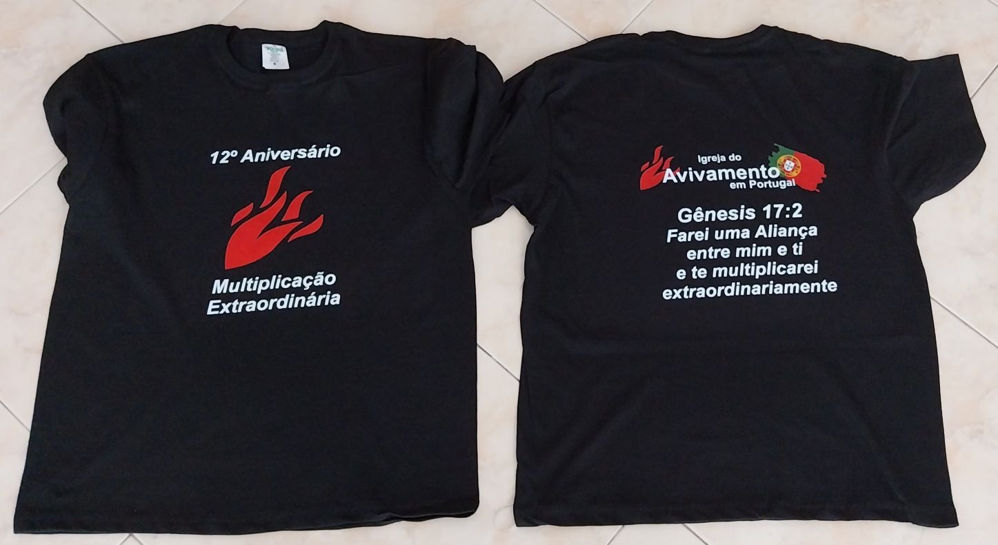 T-shirts personalizadas para empresas ou particulares com a sua marca