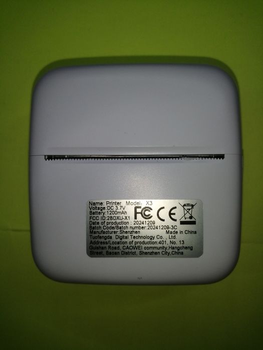 Корманный Мини термо принтер X3  (YHK-8041)