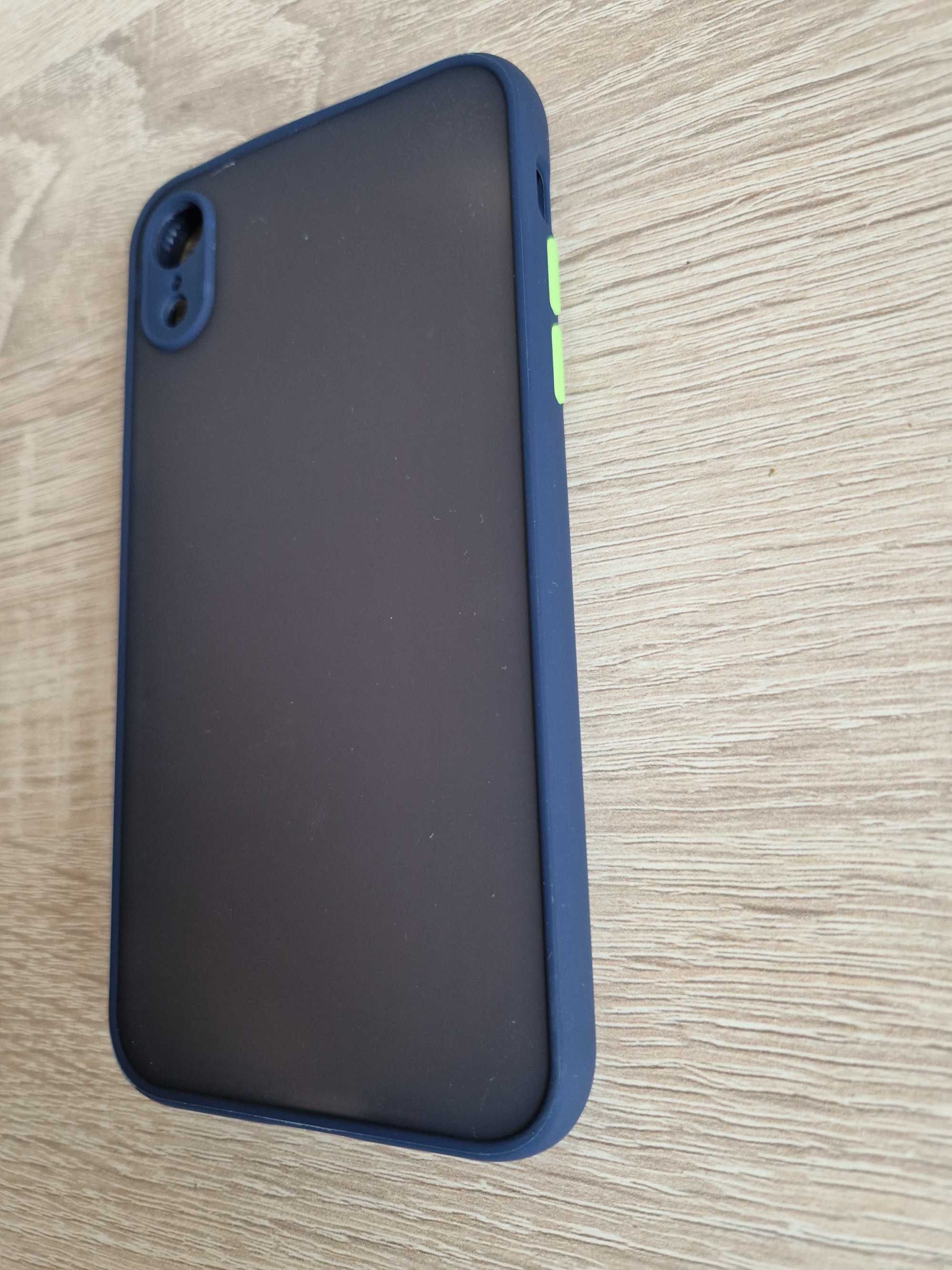 Etui Vennus Color Button Bumper do Iphone XR Granatowy
