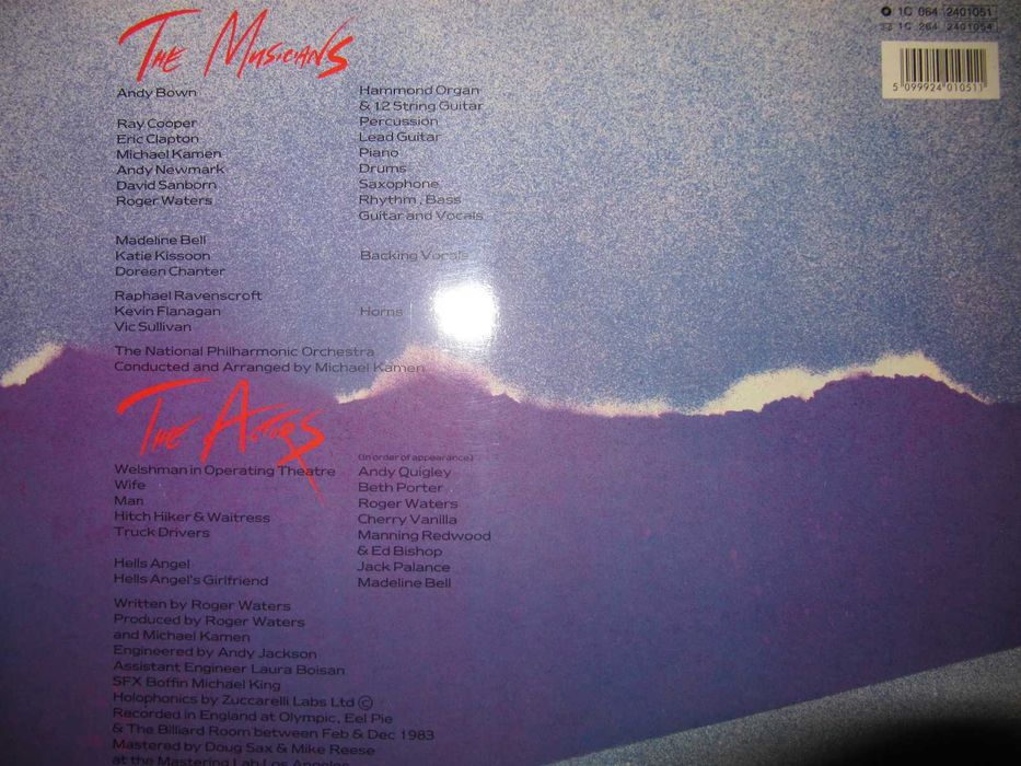 ROGER WATERS -The Pros And Cons- 1984 LP-Альбом *Оригинал (Mint)
