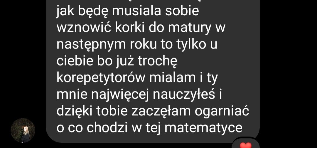 Korepetycje z matematyki, matura, studia: atmosfera, konkrety, progres