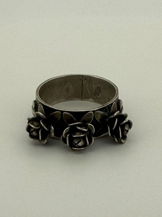 PierścionekJuwelia|srebro pr.3| stanBardzo dobry|biżuteriaPRL|różyczki