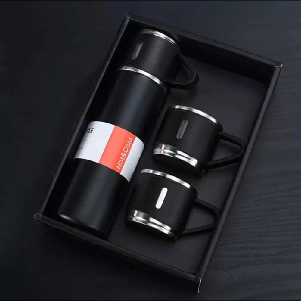 Подарунковий набір термос Vacuum Flask SET + 3 чашки