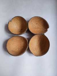 Taças de casca de coco artesanais