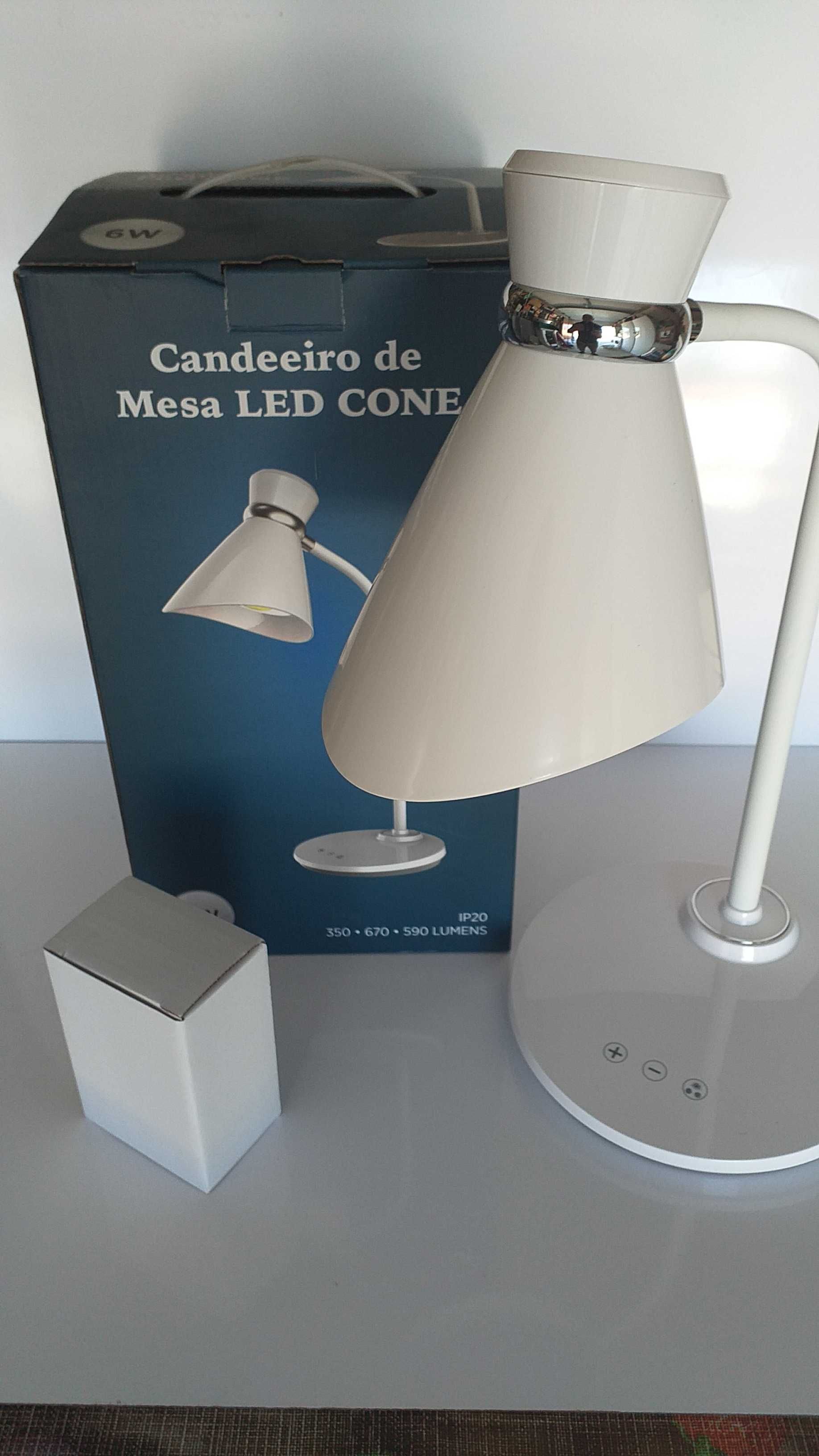 Par de Candeeiros de mesa LED sem fio (NOVOS)