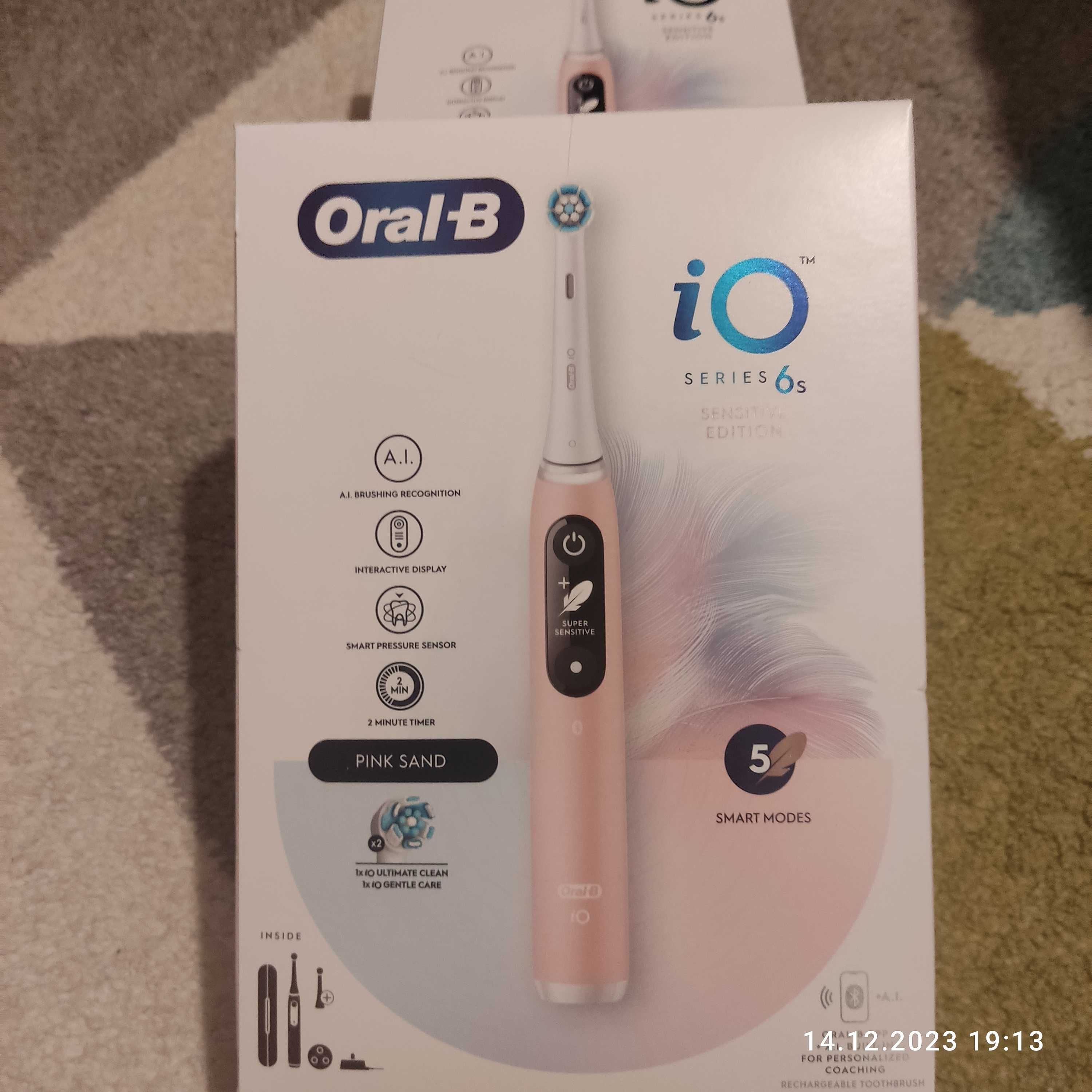 Электрическая зубная щітка Oral-B iO 6 Sensitive, 5 режимів Нова