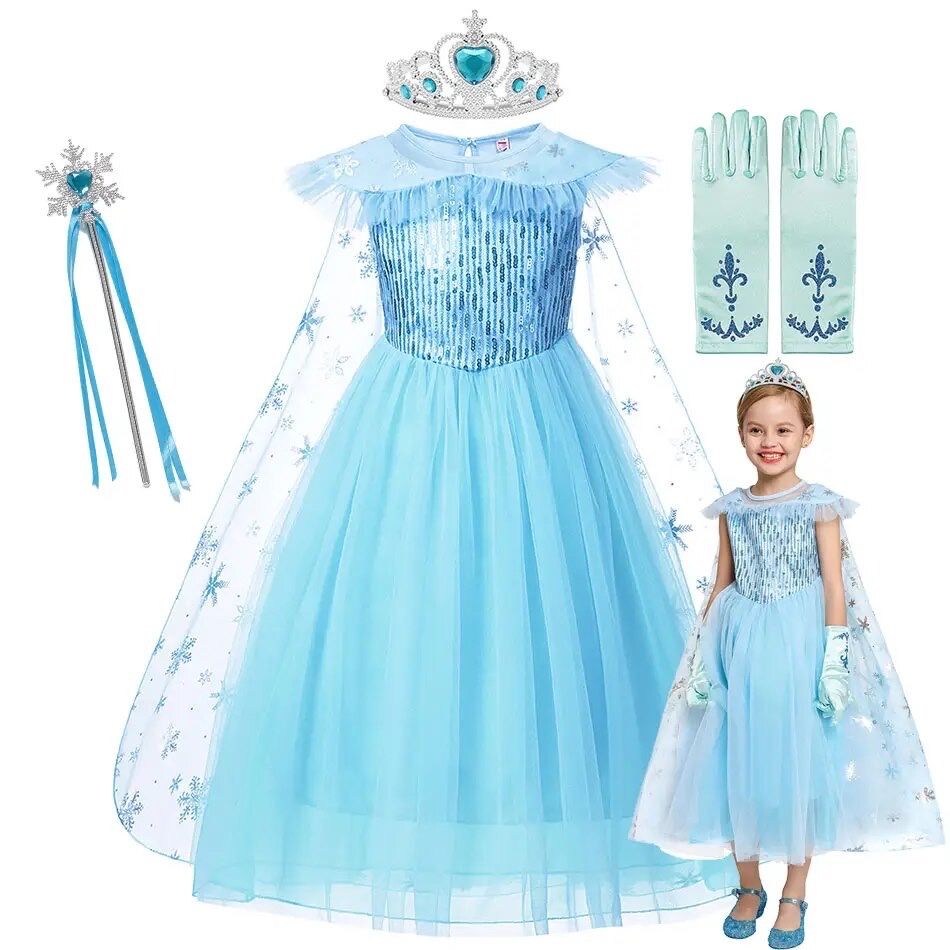 Сукня Ельзи 4 5 6 7 років довга Ельзы Frozen Фрозен плаття
