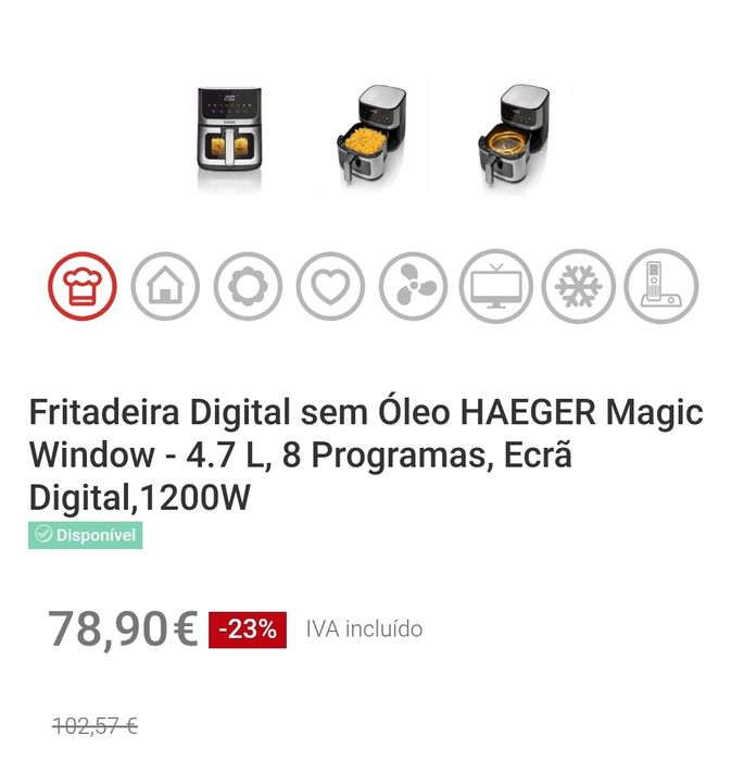 Airfryer fritadeira digital (direita)