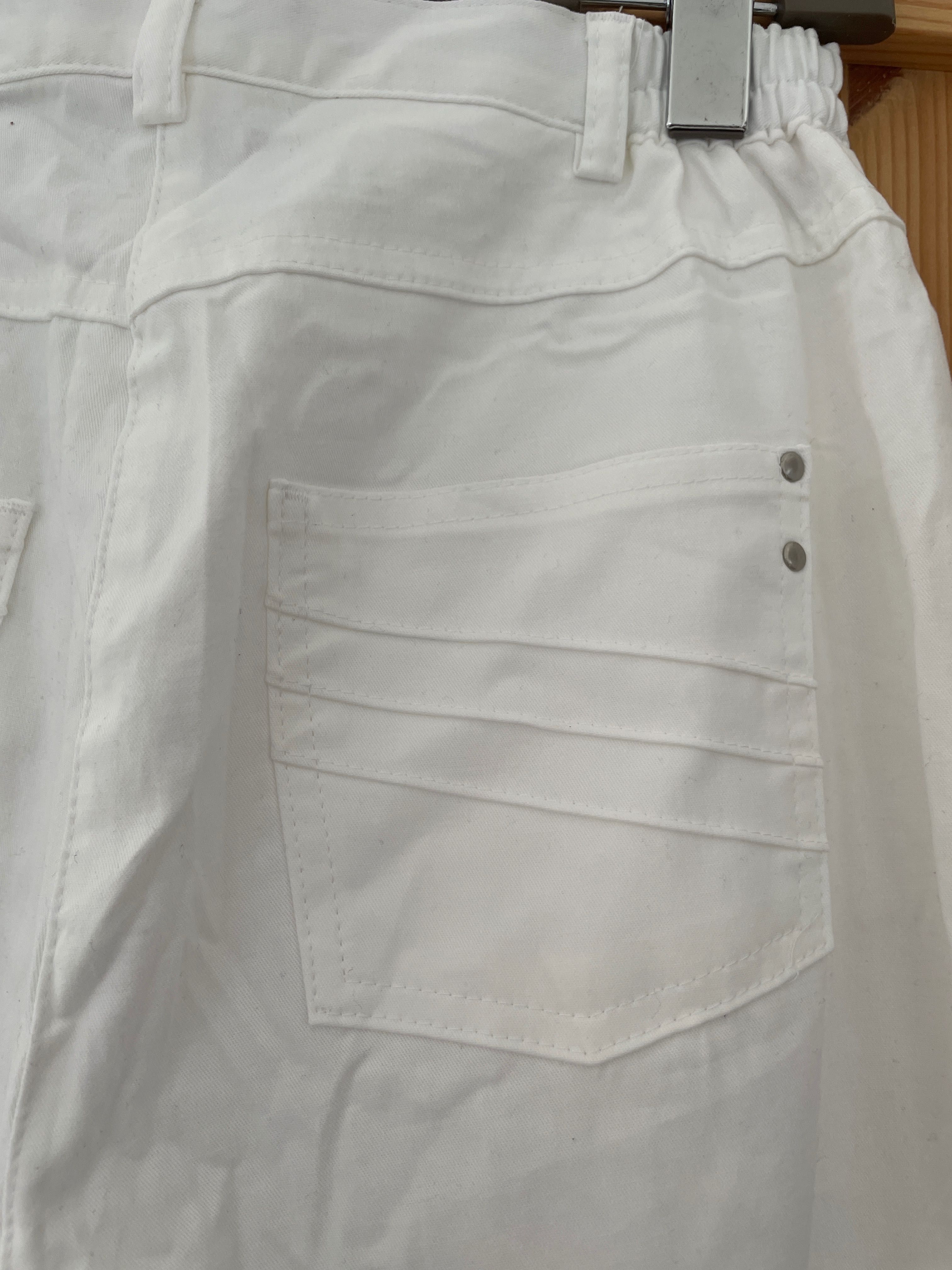 Nowe wygodne białe spodnie damskie S/m 170-175 cm