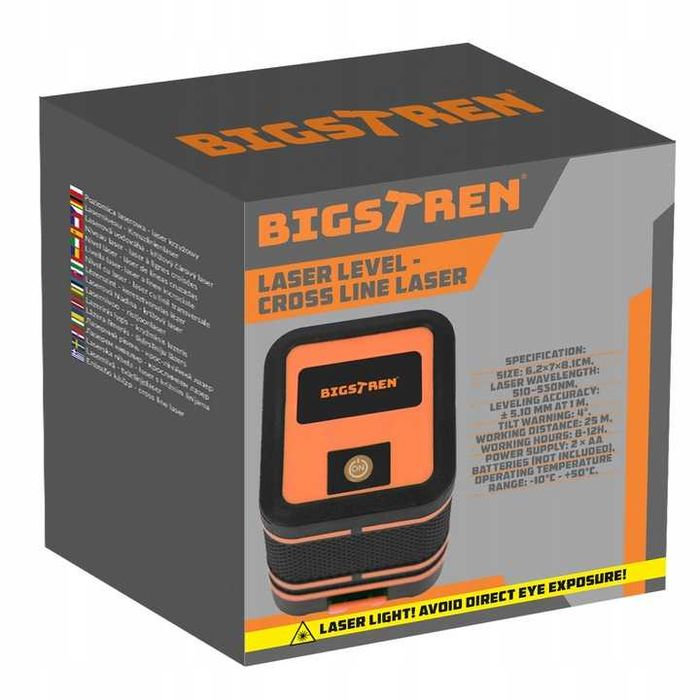 Poziomica Laserowa Elektroniczna Laser Krzyżowy Zielony + Etui