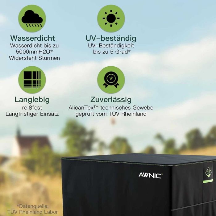 чохол накриття Брезент для садових меблів Awnic, водонепро 160x160x71