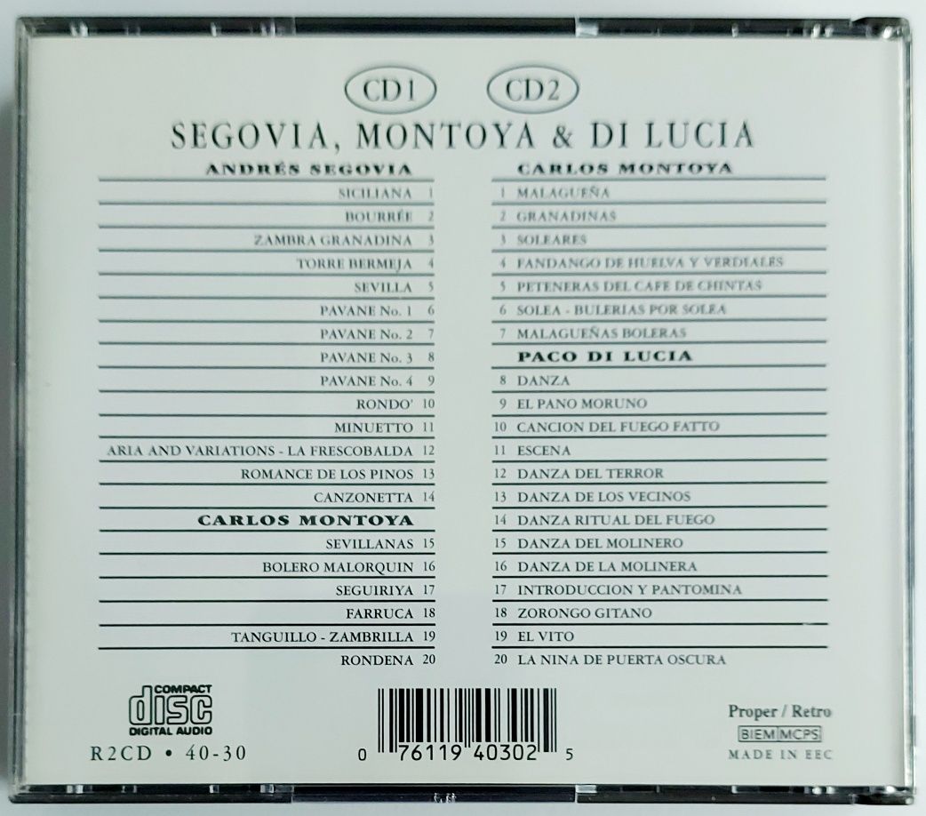 Spanish Guitar Magic 2CD 1997r Andres Segovia Paco De Lucia