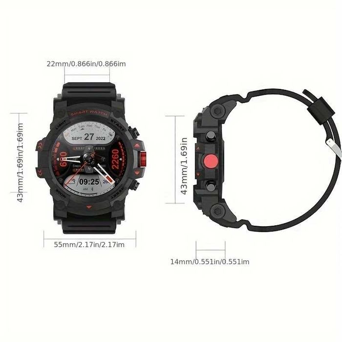 Zegarek Sportowy SmartWatch GPS - Nowy