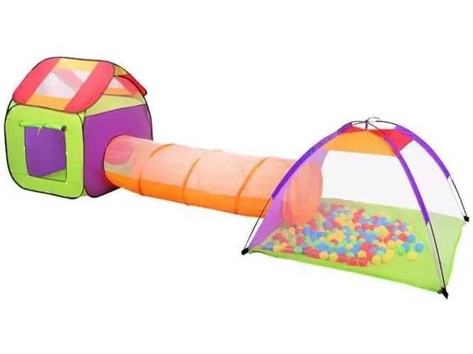 Палатка детская Домик + туннель + 200шт мячей Malatec.